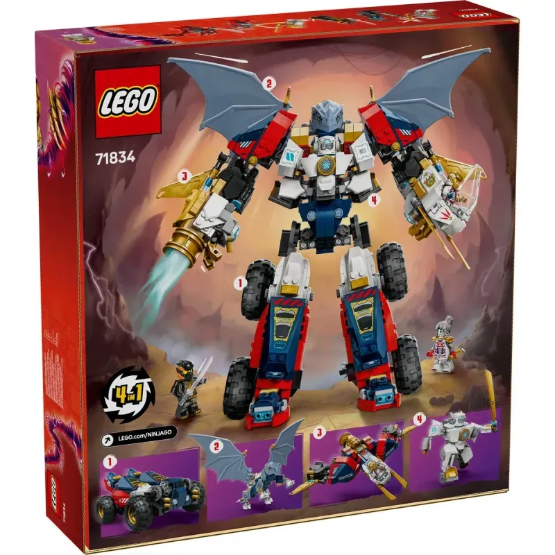 Jucarii, Copii si Bebe - Jucarii si jocuri - Seturi de constructie si cuburi - Seturi de constructie - Lego ninjago ultrarobotul combinat al lui zane 71834 - Infinity.ro