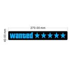 Auto si Moto - Intretinere auto - Stickere auto - Sticker Electric LED Auto, Wanted, Culoare Albastru pentru Parbriz, Luneta, Geamuri Laterale AutoREY® - Infinity.ro
