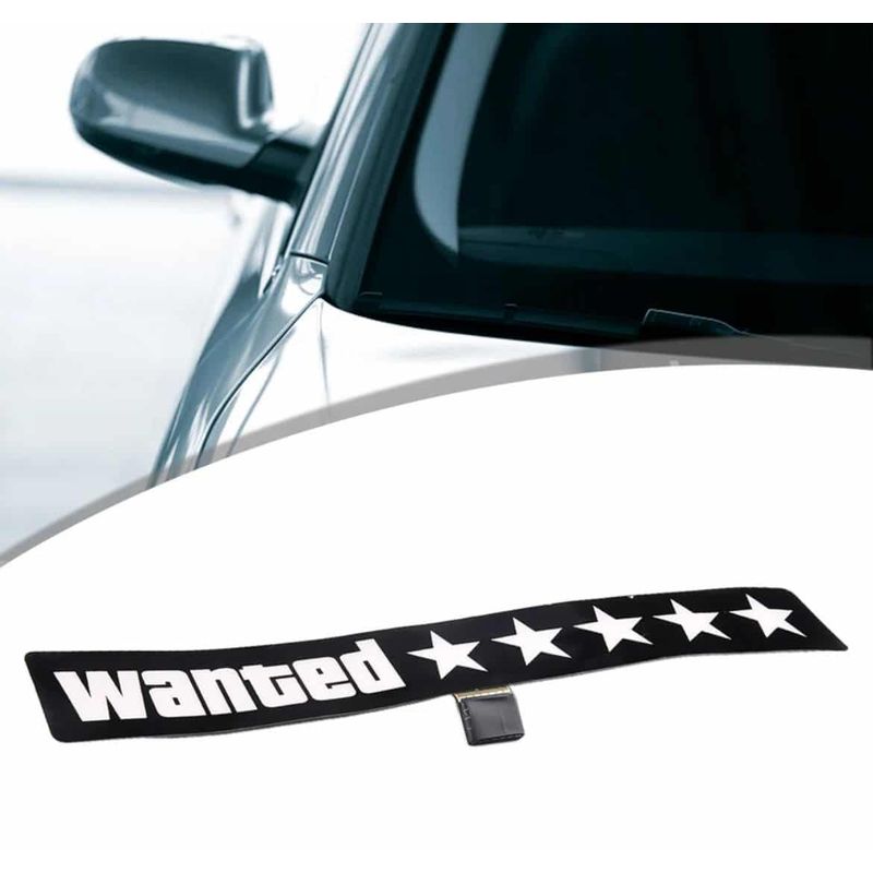 Auto si Moto - Intretinere auto - Stickere auto - Sticker Electric LED Auto, Wanted, Culoare Alb pentru Parbriz, Luneta, Geamuri Laterale AutoREY® - Infinity.ro