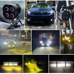 Auto si Moto - Piese auto si accesorii - Caroserie - Faruri, stopuri si proiectoare - Proiector LED Off-Road cu Lupa 3 inch 3200LM, 2 Culori 6000K Alb/3500K Galben, IP68, ATV, SUV, Camion, Rezistent la Apa - Infinity.ro