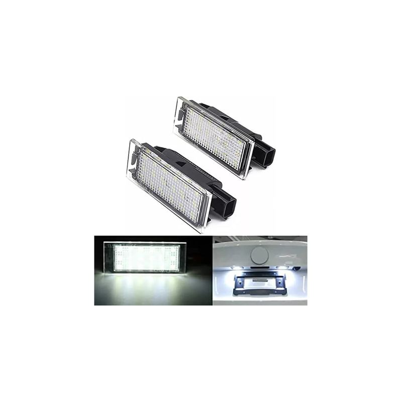 Auto si Moto - Piese auto si accesorii - Caroserie - Faruri, stopuri si proiectoare - Set lampi numar cu led, fara eroare de bec ars, Canbus, pentru Renault Megane, Laguna, Master, Clio, Kangoo, 8200480127 - Infinity.ro