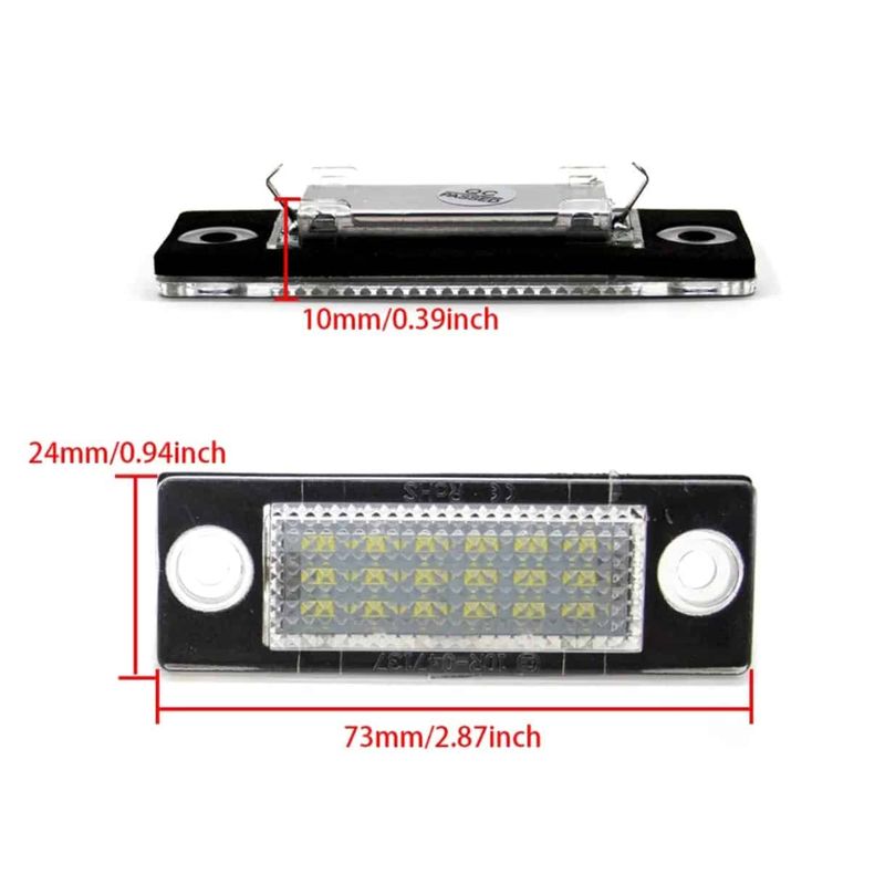Auto si Moto - Piese auto si accesorii - Caroserie - Faruri, stopuri si proiectoare - Set 2 lampi numar LED pentru VW Touran, Caddy, Golf 5 Plus, Passat B5.5 Break Transporter Touran Jetta, Skoda MK1,Canbus - Infinity.ro