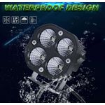Auto si Moto - Piese auto si accesorii - Caroserie - Faruri, stopuri si proiectoare - Proiector LED Offroad 40W, 4000LM 6000K 4 LED-uri XHP50, Fascicul Larg Flood, 12V-24V IP67, Rezistent la Apa - Infinity.ro
