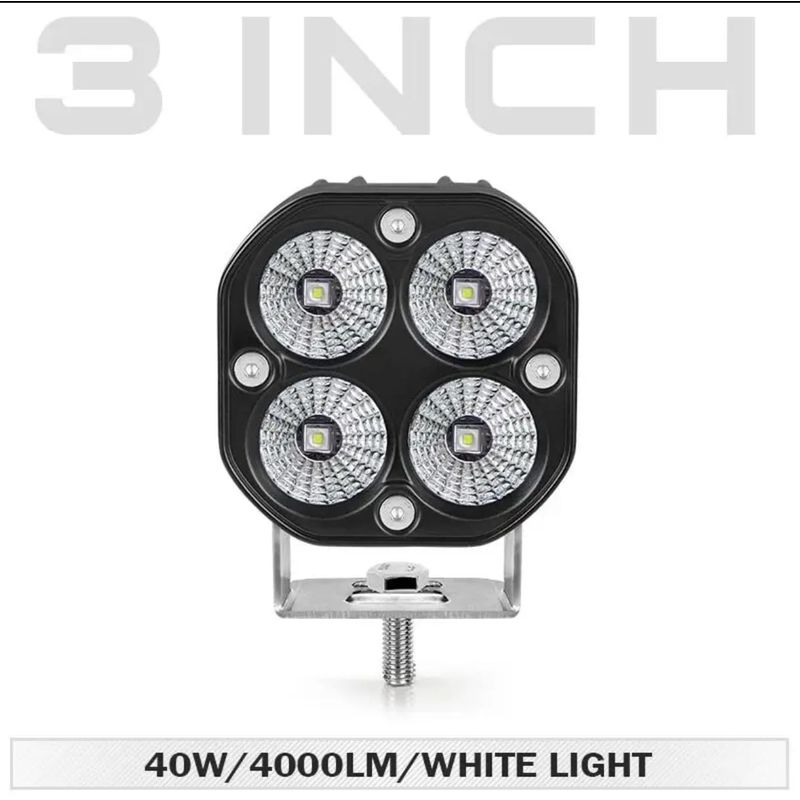 Auto si Moto - Piese auto si accesorii - Caroserie - Faruri, stopuri si proiectoare - Proiector LED Offroad 40W, 4000LM 6000K 4 LED-uri XHP50, Fascicul Larg Flood, 12V-24V IP67, Rezistent la Apa - Infinity.ro