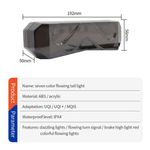 Auto si Moto - Piese auto si accesorii - Caroserie - Faruri, stopuri si proiectoare - Lampa stop LED moto 12V-80V Semnalizare Dinamica, Lumina Frana Rosie, Functie Rainbow, pentru Motociclete ATV-uri - Infinity.ro