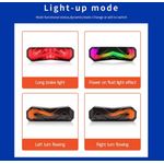 Auto si Moto - Piese auto si accesorii - Caroserie - Faruri, stopuri si proiectoare - Lampa stop LED moto 12V-80V Semnalizare Dinamica, Lumina Frana Rosie, Functie Rainbow, pentru Motociclete ATV-uri - Infinity.ro