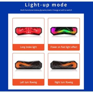 Lampa stop LED moto 12V-80V Semnalizare Dinamica, Lumina Frana Rosie, Functie Rainbow, pentru Motociclete ATV-uri