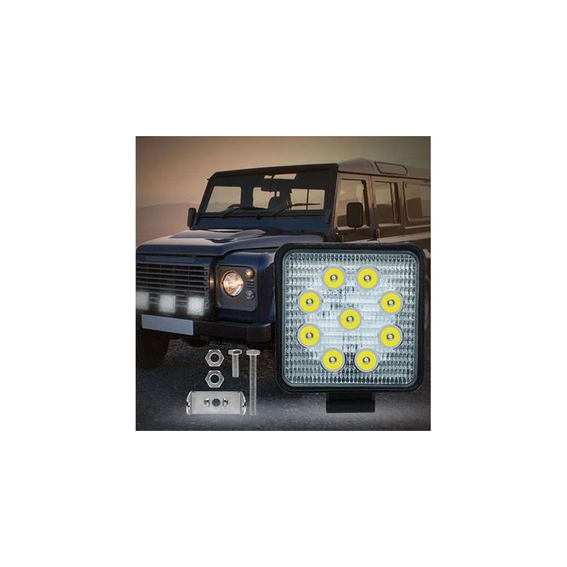 Auto si Moto - Piese auto si accesorii - Caroserie - Faruri, stopuri si proiectoare - Proiector Patrat Cu LED auto offroad 27W - Infinity.ro