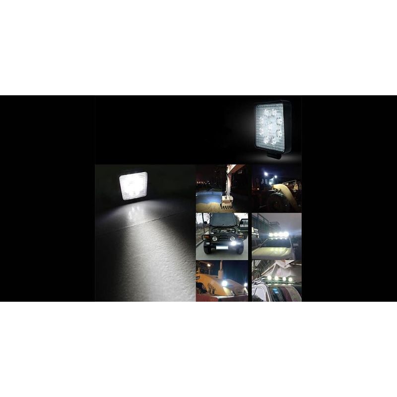 Auto si Moto - Piese auto si accesorii - Caroserie - Faruri, stopuri si proiectoare - Proiector Patrat Cu LED auto offroad 27W - Infinity.ro