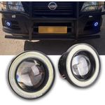 Auto si Moto - Piese auto si accesorii - Caroserie - Faruri, stopuri si proiectoare - Set 2 Proiectoare LED AutoREY®, cu Lupa RGB si Angel Eyes 76mm diametru, Culoare 6000k Alb pentru Auto, Moto, ATV, 12V - Infinity.ro