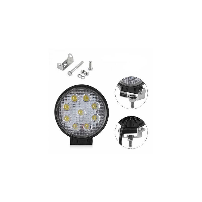 Auto si Moto - Piese auto si accesorii - Caroserie - Faruri, stopuri si proiectoare - Proiector LED auto offroad 27W 12V-24V rotund - Infinity.ro