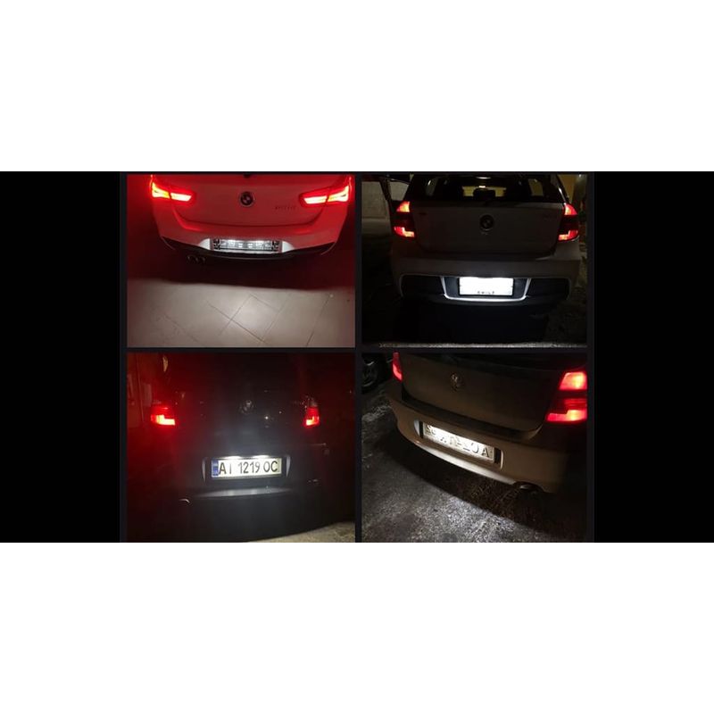 Auto si Moto - Piese auto si accesorii - Caroserie - Faruri, stopuri si proiectoare - Set de 2 lampi numar LED BMW seria 1 E81, E87, F20, F21, Z4 E85, X2 F39, X4 G02, Seria 6 E63, Mini R55, R60 - Infinity.ro