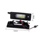 Auto si Moto - Piese auto si accesorii - Caroserie - Faruri, stopuri si proiectoare - Set de 2 lampi numar LED BMW seria 1 E81, E87, F20, F21, Z4 E85, X2 F39, X4 G02, Seria 6 E63, Mini R55, R60 - Infinity.ro
