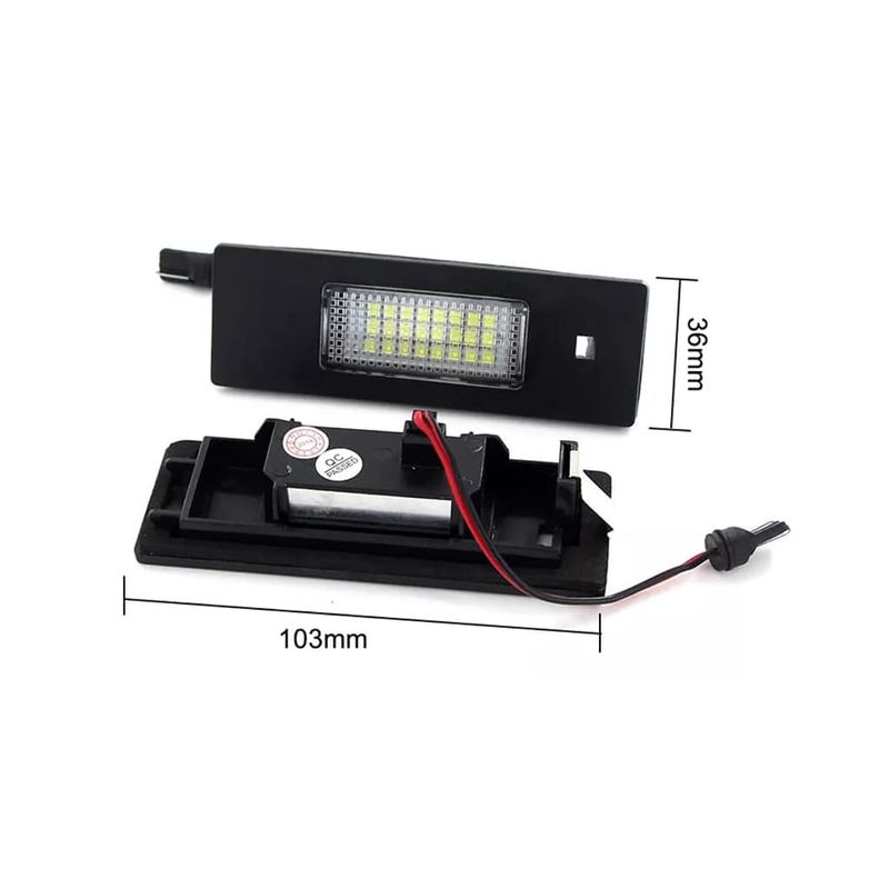 Auto si Moto - Piese auto si accesorii - Caroserie - Faruri, stopuri si proiectoare - Set de 2 lampi numar LED BMW seria 1 E81, E87, F20, F21, Z4 E85, X2 F39, X4 G02, Seria 6 E63, Mini R55, R60 - Infinity.ro