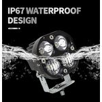 Auto si Moto - Piese auto si accesorii - Caroserie - Faruri, stopuri si proiectoare - Proiector LED Off-Road 40W, 6000K, Lumina Alba, Fascicul Spot, Ideal pentru ATV, SUV, Camioane, Pescuit, Camping, ATV - Infinity.ro