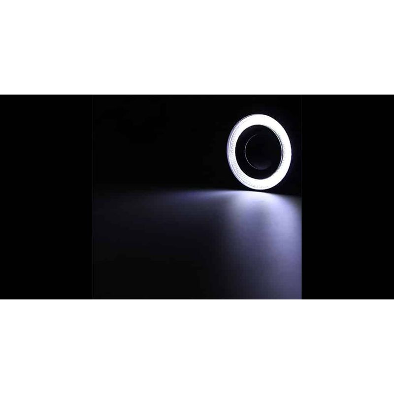 Auto si Moto - Piese auto si accesorii - Caroserie - Faruri, stopuri si proiectoare - Set Proiectoare LED cu Lupa si Angel Eyes Auto Moto - 89mm - Infinity.ro