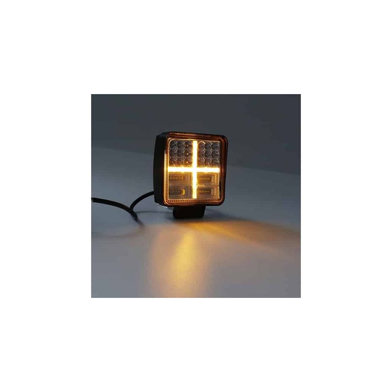 Auto si Moto - Piese auto si accesorii - Caroserie - Faruri, stopuri si proiectoare - Lampa Led Stroboscopica Bicolor Alb si Galben 108W Proiector 12V 24V - Infinity.ro