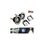 Auto si Moto - Piese auto si accesorii - Caroserie - Faruri, stopuri si proiectoare - Set Proiectoare LED cu Lupa si Angel Eyes Auto Moto - 79mm - Infinity.ro