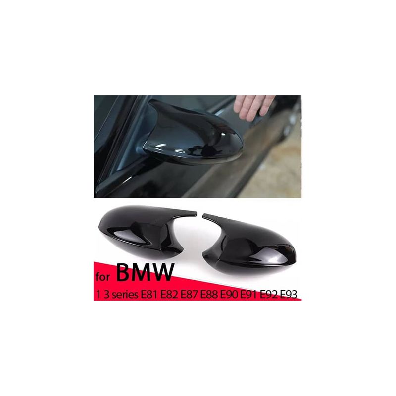 Auto si Moto - Piese auto si accesorii - Caroserie - Oglinzi si accesorii - Capace oglinzi AutoREY ®, compatibile cu BMW seria 3, E90 2005-2007, Negru lucios, Batman Style - Infinity.ro