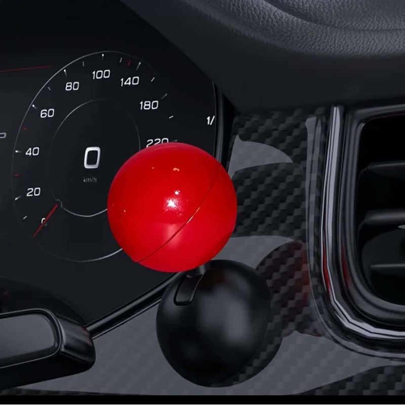 Auto si Moto - Piese auto si accesorii - Interior auto - Bord si accesorii - Capac Buton Pornire Masina Rosu, Decoratiune Eleganta, Protectie Buton Start, Instalare Rapida cu Banda Adeziva - Infinity.ro
