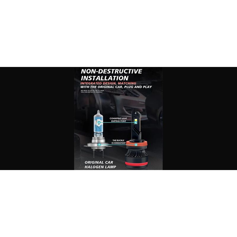 Auto si Moto - Electrice auto - Iluminare si semnalizare - Becuri auto - Set 2 LED-uri Auto H1, 55w/bec , 20000 Lumeni, 6500K, AUTO, 12-24 Volti, CSP, Canbus, fara eroare de bec ars, Miez Cupru - Infinity.ro