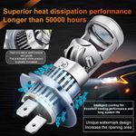 Auto si Moto - Electrice auto - Iluminare si semnalizare - Becuri auto - Set 2 Becuri H7 LED cu Lupa, SUPER CSP, Putere 150W si 27.000 Lumeni, CANBUS Cu cipuri CSP 7035, 6000K Alb Rece - Infinity.ro