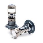 Auto si Moto - Electrice auto - Iluminare si semnalizare - Becuri auto - Set 2 Becuri H7 LED cu Lupa, SUPER CSP, Putere 150W si 27.000 Lumeni, CANBUS Cu cipuri CSP 7035, 6000K Alb Rece - Infinity.ro