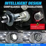 Auto si Moto - Electrice auto - Iluminare si semnalizare - Becuri auto - Set 2 Becuri H7 LED cu Lupa, SUPER CSP, Putere 150W si 27.000 Lumeni, CANBUS Cu cipuri CSP 7035, 6000K Alb Rece - Infinity.ro