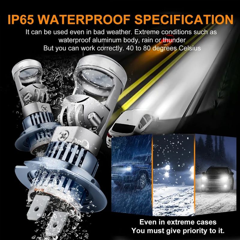 Auto si Moto - Electrice auto - Iluminare si semnalizare - Becuri auto - Set 2 Becuri H7 LED cu Lupa, SUPER CSP, Putere 150W si 27.000 Lumeni, CANBUS Cu cipuri CSP 7035, 6000K Alb Rece - Infinity.ro