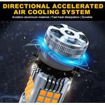 Auto si Moto - Electrice auto - Iluminare si semnalizare - Becuri auto - Bec LED Semnal P21W / BA15S / 1156, DRL Lumini de Zi, 30W, 2800LM, Culoare Portocaliu, Ventilator Integrat, Canbus 12V - Infinity.ro