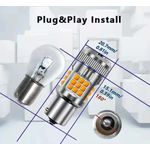 Auto si Moto - Electrice auto - Iluminare si semnalizare - Becuri auto - Bec LED Semnal P21W / BA15S / 1156, DRL Lumini de Zi, 30W, 2800LM, Culoare Portocaliu, Ventilator Integrat, Canbus 12V - Infinity.ro