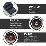 Auto si Moto - Electrice auto - Iluminare si semnalizare - Becuri auto - Bec LED Semnal P21W / BA15S / 1156, DRL Lumini de Zi, 30W, 2800LM, Culoare Portocaliu, Ventilator Integrat, Canbus 12V - Infinity.ro