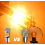 Auto si Moto - Electrice auto - Iluminare si semnalizare - Becuri auto - Bec LED Semnal PY21W / BAU15S / 1156, DRL Lumini de Zi 30W Culoare Portocaliu cu pini Decalati, cu Ventilator Canbus 12V - Infinity.ro