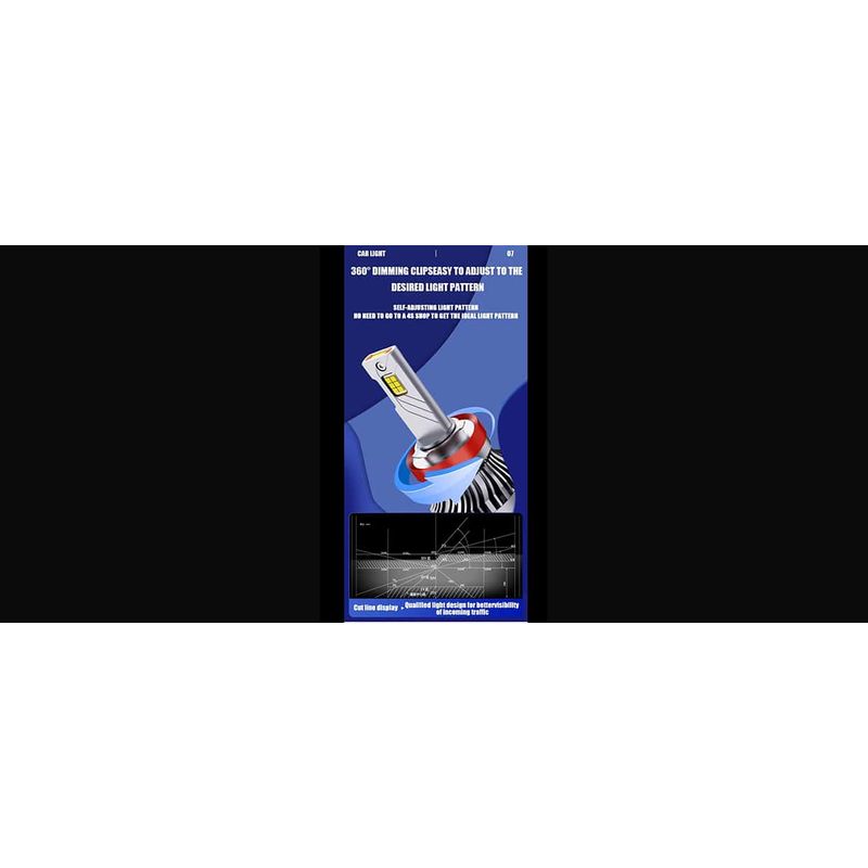 Auto si Moto - Electrice auto - Iluminare si semnalizare - Becuri auto - Becuri LED Auto H7 AutoREY® SUPER CSP, Iluminare 360° Cu cipuri CSP 6000K Alb Rece, 136W 30.000LM Canbus - Infinity.ro