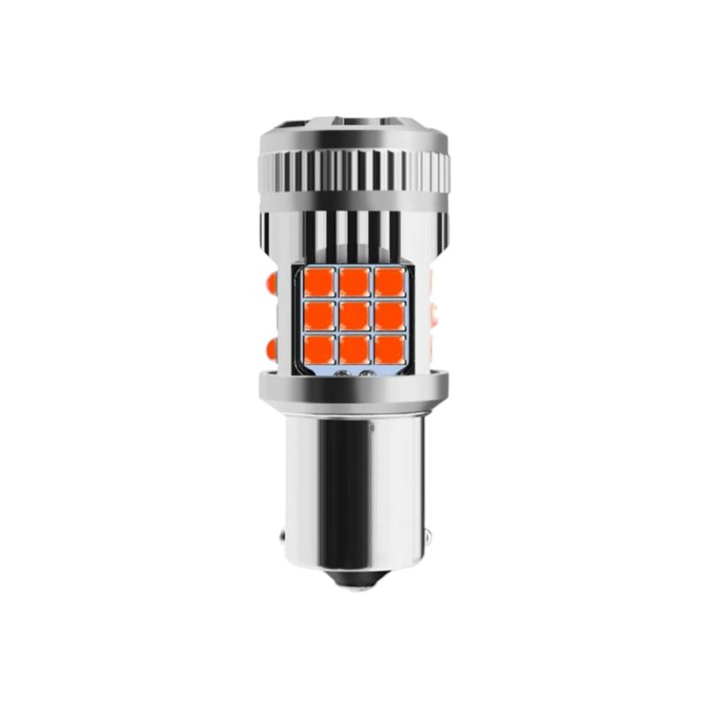 Auto si Moto - Electrice auto - Iluminare si semnalizare - Becuri auto - Bec LED pentru Stop sau Frana P21W / BA15S / 1156, Pini Egali, 30W, 2800LM, Culoare Rosu Ventilator Integrat, Canbus 12V - Infinity.ro