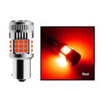 Auto si Moto - Electrice auto - Iluminare si semnalizare - Becuri auto - Bec LED pentru Stop sau Frana P21W / BA15S / 1156, Pini Egali, 30W, 2800LM, Culoare Rosu Ventilator Integrat, Canbus 12V - Infinity.ro