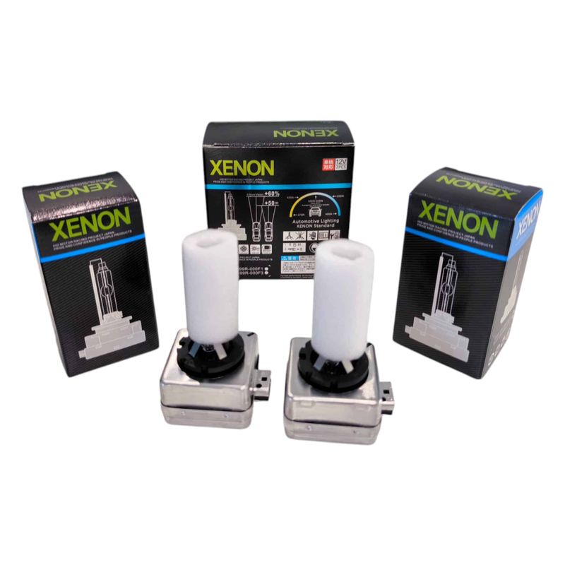 Auto si Moto - Electrice auto - Iluminare si semnalizare - Becuri auto - Set 2 Becuri Auto Xenon D1S, Bi-Xenon, 35W, 6000K, +60% Lumina, Faza Scurta si Lunga, Lumina Alba Rece - Infinity.ro
