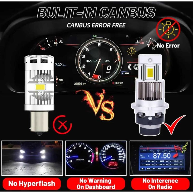 Auto si Moto - Electrice auto - Iluminare si semnalizare - Becuri auto - Set 2 Becuri LED D4S/R Auto, 75w, 30.000 Lumeni, Lumina Alba 6500K, 12-24 Volti, CSP, Canbus, Radiator Aluminiu - Infinity.ro