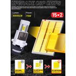 Auto si Moto - Electrice auto - Iluminare si semnalizare - Becuri auto - Set 2 Becuri LED D4S/R Auto, 75w, 30.000 Lumeni, Lumina Alba 6500K, 12-24 Volti, CSP, Canbus, Radiator Aluminiu - Infinity.ro