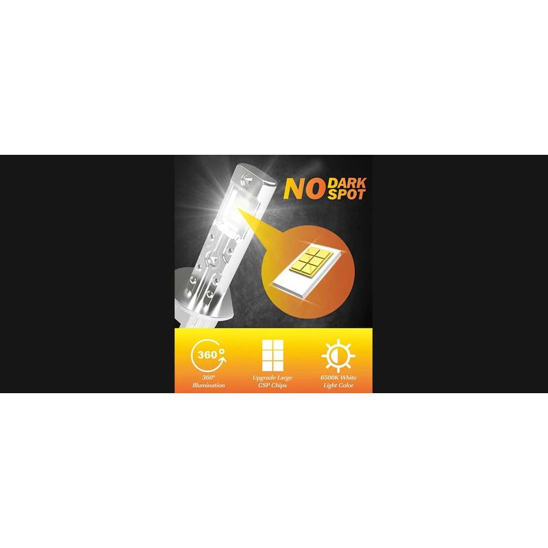Auto si Moto - Electrice auto - Iluminare si semnalizare - Becuri auto - Set 2 becuri LED H7, 55W, lumina alb-rece, 16.000 Lumeni, Fara cablu - Infinity.ro