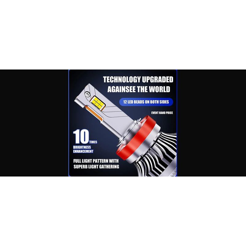 Auto si Moto - Electrice auto - Iluminare si semnalizare - Becuri auto - Becuri LED Auto H1 AutoREY® SUPER CSP, Iluminare 360° Cu cipuri CSP 6000K Alb Rece, 136W 30.000LM Canbus - Infinity.ro