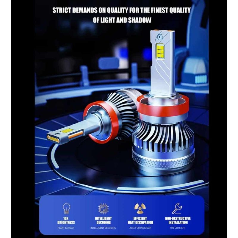 Auto si Moto - Electrice auto - Iluminare si semnalizare - Becuri auto - Set Becuri LED Auto H3 AutoREY® SUPER CSP, Putere 136W si 30.000 Lumeni Cu cipuri CSP 6000K Alb Rece, Canbus - Infinity.ro
