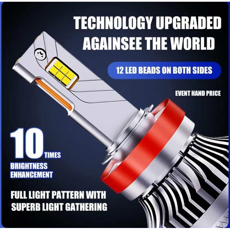 Auto si Moto - Electrice auto - Iluminare si semnalizare - Becuri auto - Set Becuri LED Auto H3 AutoREY® SUPER CSP, Putere 136W si 30.000 Lumeni Cu cipuri CSP 6000K Alb Rece, Canbus - Infinity.ro