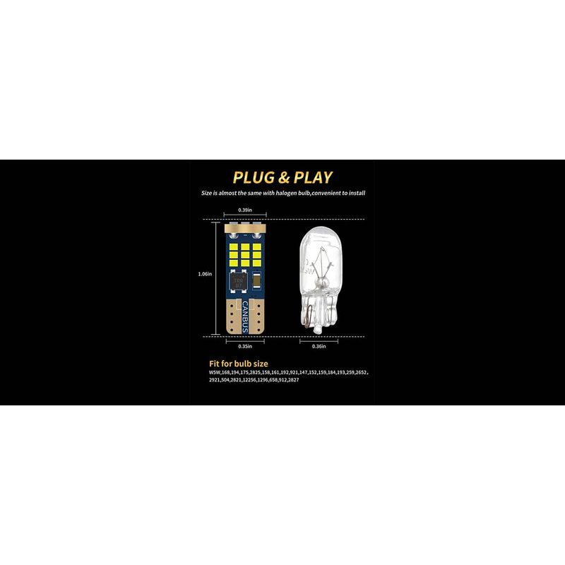 Auto si Moto - Electrice auto - Iluminare si semnalizare - Becuri auto - Set Becuri LED Super Canbus T10 W5W pentru Pozitie , Interior, Lampi Numar tip LED , 12v 6W, 18 SMD, Culoare Alb 6000k - Infinity.ro