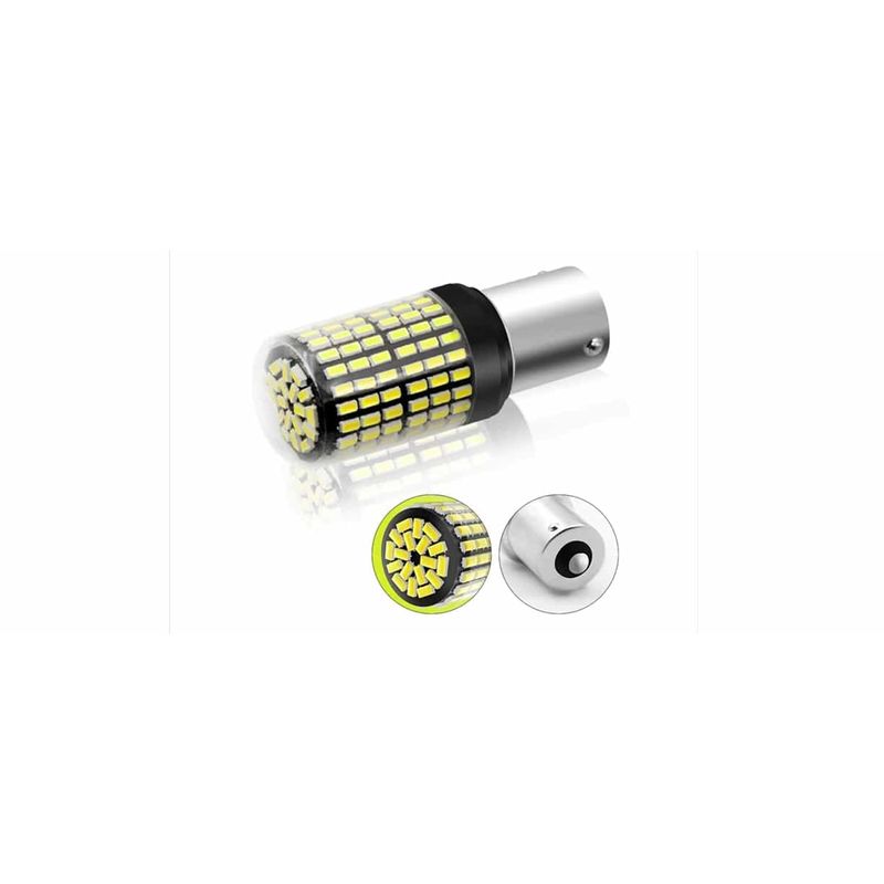 Auto si Moto - Electrice auto - Iluminare si semnalizare - Becuri auto - Bec LED Canbus 1156/BAU15S PY21W 3014, 144 LED-uri Marsarier, Lumini de Zi, Daylight - Infinity.ro