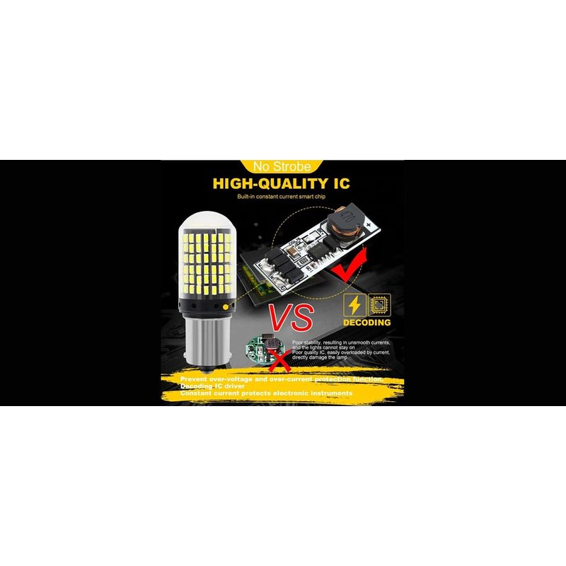 Auto si Moto - Electrice auto - Iluminare si semnalizare - Becuri auto - Bec LED Canbus 1156/BAU15S PY21W 3014, 144 LED-uri Marsarier, Lumini de Zi, Daylight - Infinity.ro