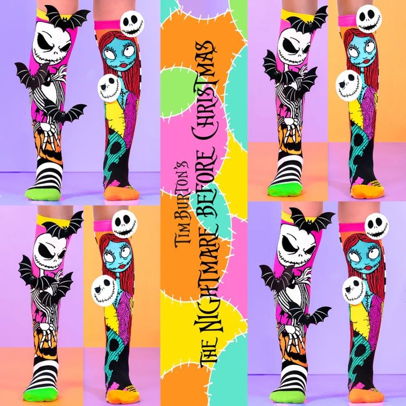 Fashion, accesorii si bijuterii - Copii - Lenjerie si pijamale copii - Sosete si dresuri copii - Sosete lungi colorate Madmia fantasy Nightmare Before Christmas! 5-99 ani - Infinity.ro