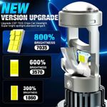 Auto si Moto - Electrice auto - Iluminare si semnalizare - Becuri auto - Set 2 Becuri LED H8 / H11 cu Lupa, SUPER CSP, Putere 150W si 27.000 Lumeni, Cipuri CSP 7035, 6000K Alb Rece - Infinity.ro