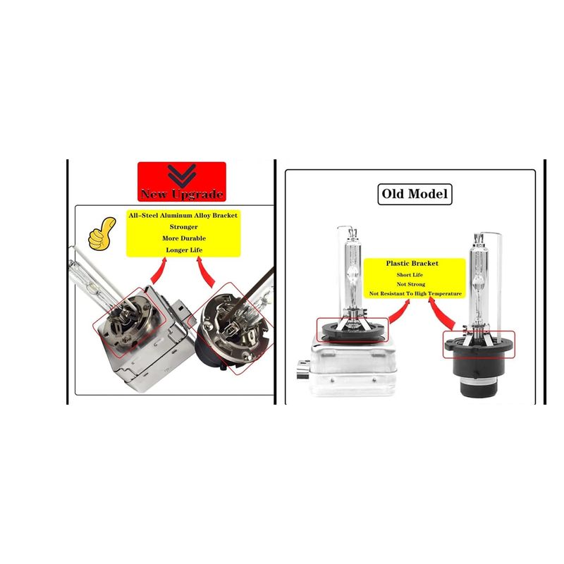 Auto si Moto - Electrice auto - Iluminare si semnalizare - Becuri auto - Set 2 becuri xenon D3S Premium, soclu metalic Quick Start, Lumina Alb Rece 6000k, Bixenon, Faza lunga, Faza scurta - Infinity.ro