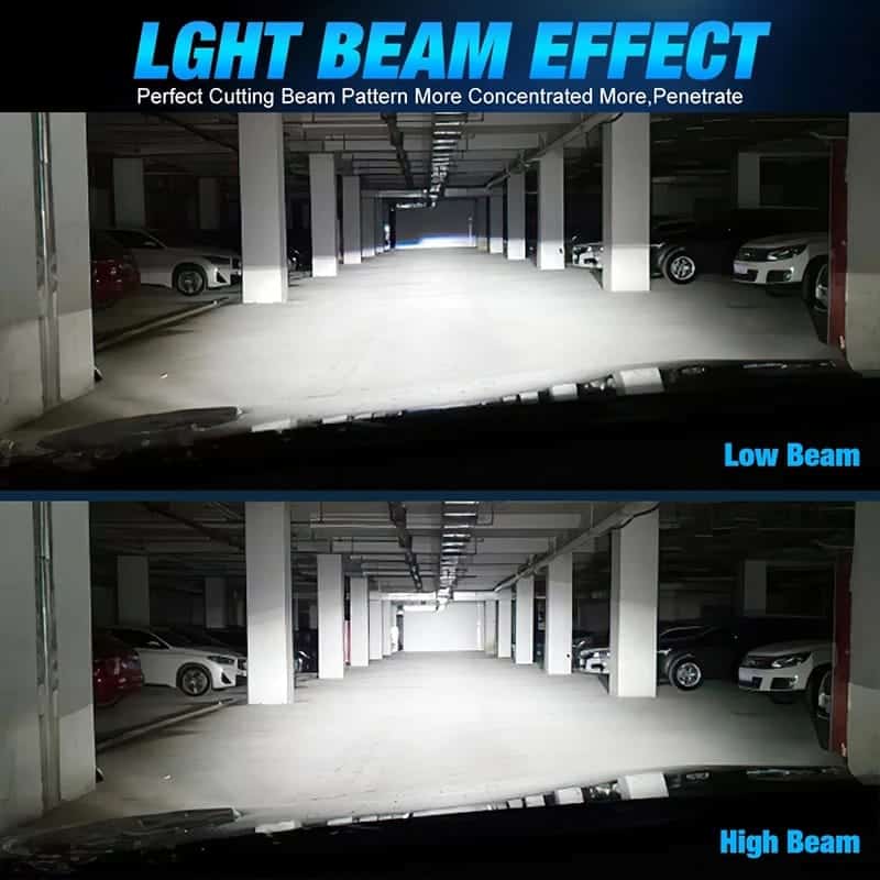 Auto si Moto - Electrice auto - Iluminare si semnalizare - Becuri auto - Set 2 Becuri LED H4 cu Lupa, SUPER CSP, Putere 150W si 27.000 Lumeni,  Cu cipuri CSP 7035, 6000K Alb Rece, CANBUS - Infinity.ro